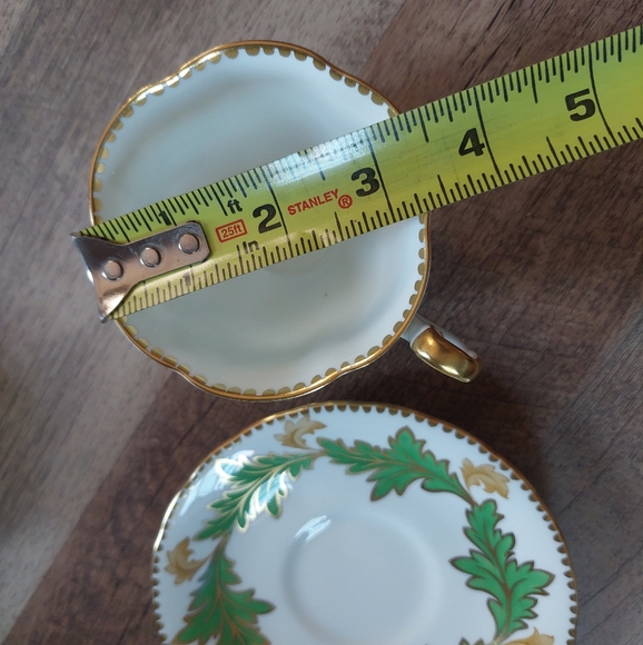 Vintage Royal Chelsey Bone China Green Leaf Ivy Tea Cup and Saucer Set Of (6) - Picture 11 of 16